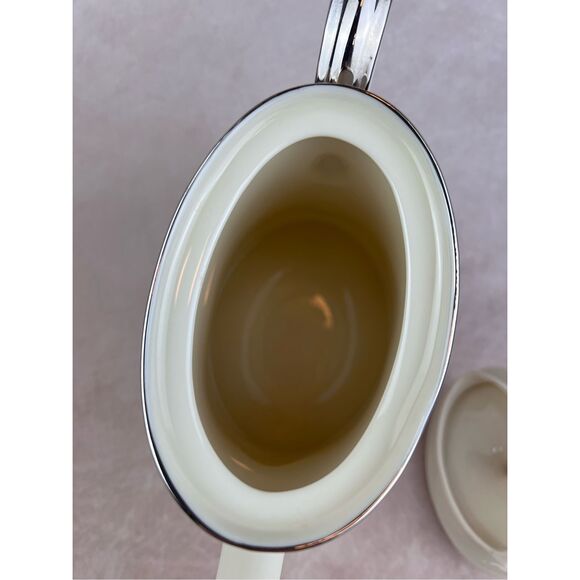 Vintage Lenox Fine China Moonspun Tea Kettle Pot - Picture 11 of 13